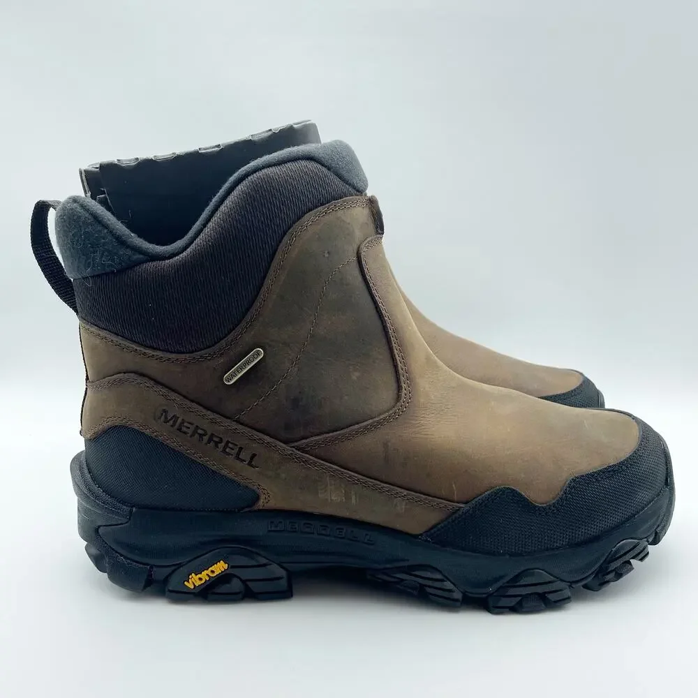 Merrell Mens Coldpack 3 Thermo Tall Zip Boots 8.5 M Brown Waterproof NIB